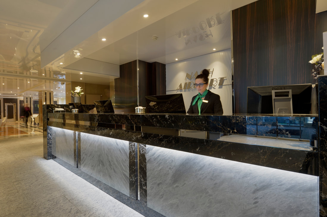 Nash Airport Hotel reception. - Gitaly contract