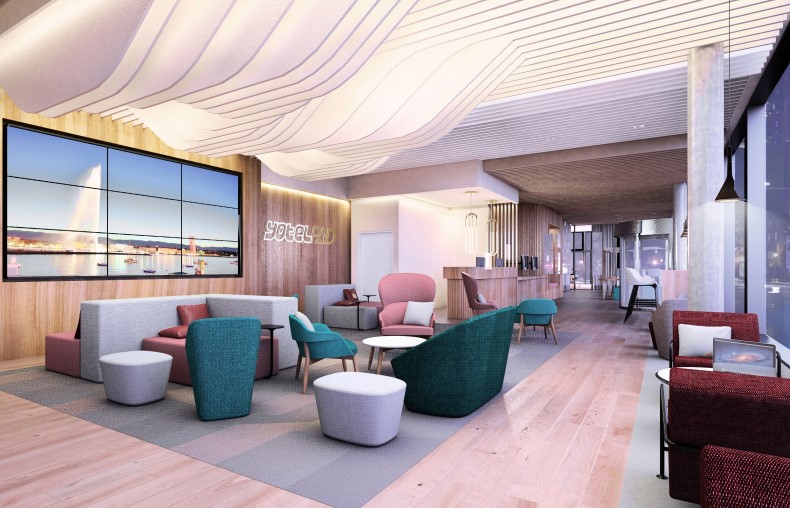 Yotel public areas - Gitaly contract Yotel experience spaces in public areas. - Gitaly contract