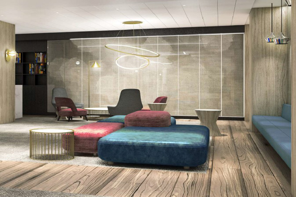Lounge chair of Crowne Plaza Geneva - Gitalycontract Lounge chiar for conference areas to create a relaxing experience. - Gitaly contract