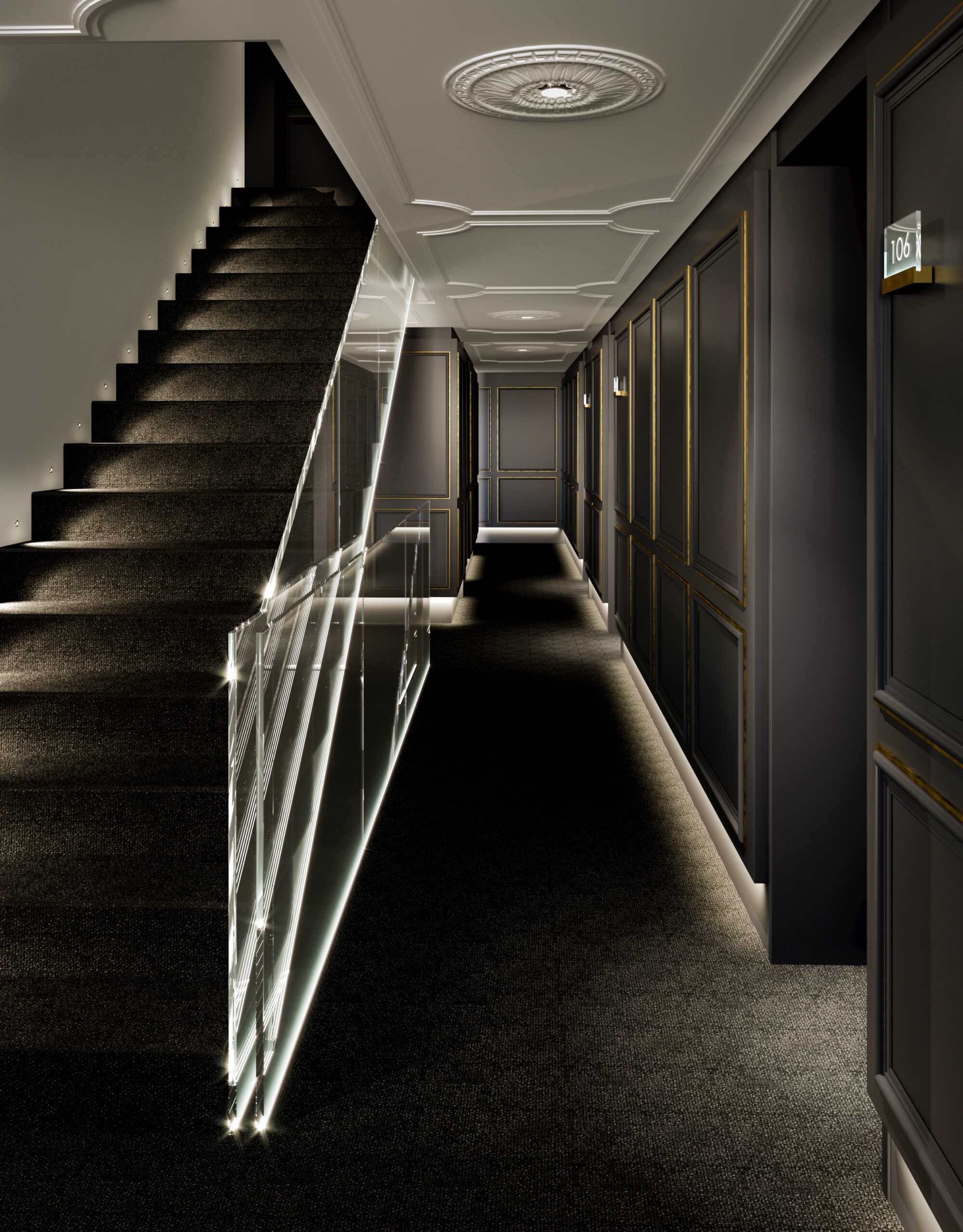 Hotel Royal corridors - Gitaly contract
